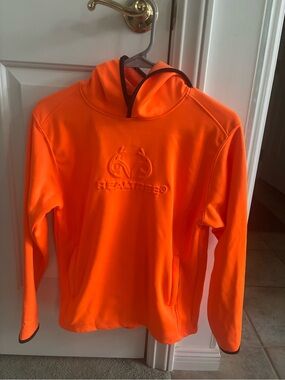Realtree Kids Bright Orange Hooded Pullover Sweatshirt